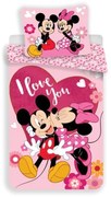 JERRY FABRICS Obliečky Mickey a Minnie Kiss Polyester 140/200, 70/90 cm