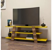 TV stolík Bopubi 2 (orech + žltá). Akcia -19%. Vlastná spoľahlivá doprava až k Vám domov. 1095111