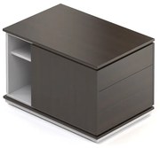 Kontajner Creator 90,4 x 53,6 cm, 2-modulový - pravý, biela / wenge