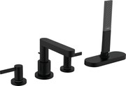 Hansgrohe Finoris, batéria na okraj vane, 4-otvorová inštalácia, sBox, čierna matná, HAN-76444670