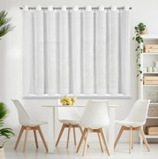 KRÁTKA ZÁCLONA NA KRÚŽKOCH ARLETA 295X160 CM BIELA