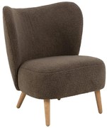 Hnedé kreslo z textílie buklé Elmont – Actona
