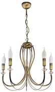 Jupiter 1611 - Luster na reťazi MELODY 5xE14/40W/230V mosadz patina