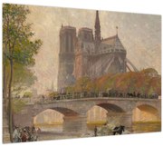 Obraz - Robert William Vonnoh, Notre Dame de Paris, reprodukcia (70x50 cm)