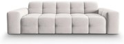 Svetlosivá zamatová pohovka 222 cm Kendal - Micadoni Home
