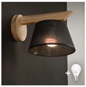 Brilagi - LED  Nástenné svietidlo ANTHONY 1xE14/40W/230V dub/čierna