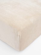 Plachta mikroplyš Deluxe do postieľky 60 x 120 cm - mandľové