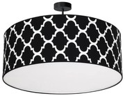 Stropné svietidlo Pierre, 1x čierne/biele textilné tienidlo, b