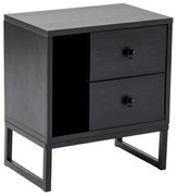 Nočný stolík Glimmer Wood Black