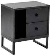 Nočný stolík Glimmer Wood Black
