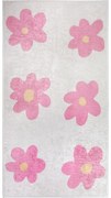 Ružový/slonovinový prateľný detský koberec 60x100 cm Cute Flowers Pink – Vitaus