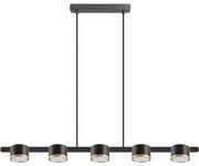 LED Luster na lanku MIRELLA 5xGX53/6W/230V čierna