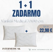 INTERMEDIC SK Vankúš MEDICAL 70x90 – Antialergický, prateľný, 1+1 zadarmo