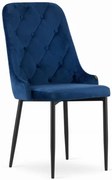 Zamatová stolička Dublin modrá