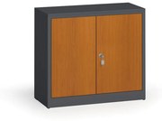 Zvárané skrine s lamino dverami, 800 x 920 x 400 mm, RAL 7016/čerešňa