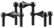 Stoff Nagel Dizajnový svietnik STOFF Nagel Black – sada 3 ks