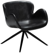 GAIA ČALÚNENÉ LOUNGE KRESLO black/black