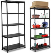 Plastový regál MAXER 180x90x40 cm čierny
