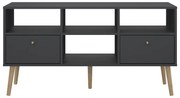 Antracitový TV stolík 117x61 cm Bodo – Tvilum