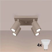 Brilagi - LED bodové svietidlo CRESTO 4xGU10/10W/230V taupe