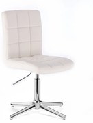 LuxuryForm DESIGN Stolička TOLEDO na striebornom kríži - biela