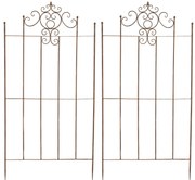 2x Mriežka na popínavé rastliny Paula - 180 x 85,5 cm - Hnedá antik