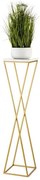 HowHomely Stojan na kvety LOFT 100x24 cm zlatá/biela 10-1630-100-GW-MDF