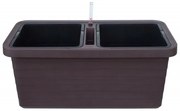 Plastia Samozavlažovací truhlík Berberis DUO, čokoláda, Plastia, 78 cm