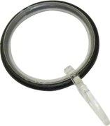 Záclonové krúžky (10 ks) Jana 22/25 mm, čierny kov%