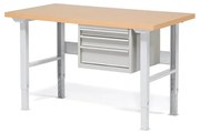 Dielenský stôl Robust s 3 zásuvkami, 1500x800 mm