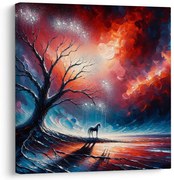 Obraz strom života pod hviezdnou oblohou
