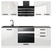 Kuchynská linka Belini Premium Full Version 180 cm biely lesk s pracovnou doskou MARY