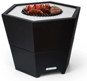 Blumfeldt Hekla 2 v 1, ohnisko, Ø 60 cm, odolné voči vode a mrazu, grilovacia doska, grilovací rošt