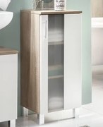 Kúpeľňová bočná skrinka Porto, dub sonoma/biela%