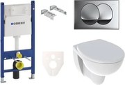 Cenovo zvýhodnený závesný WC set Geberit do ľahkých stien / predstenová montáž + WC Kolo Rekord SIKOGES7K71