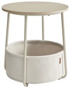 Odkladací stolík NOIRA krémovo-biely