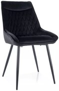 Stolička Agat Velvet čierna
