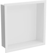 Mexen X-Wall-R, polička na zapustenie na obklad s golierom 30 x 30 cm, biela, 1920303010