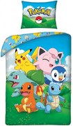 Bavlnené posteľné obliečky Pokémoni - motív Best team - 100% bavlna - 70 x 90 cm + 140 x 200 cm