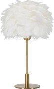 Biela/v zlatej farbe stolová lampa (výška 50 cm) Ball Feather – Mauro Ferretti