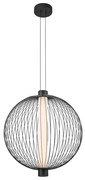 Závesné svietidlo Kyoto, 1x čierne drôtené tienidlo, (fi 54cm), b