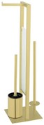 WENKO 26034100 - Sada na WC RIVALTA 18x70 cm nerez/zlatá/biela/čierna