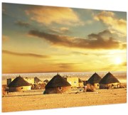 Obraz - Chatrče na púšti (70x50 cm)