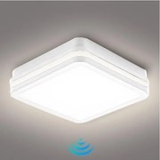Brilagi - LED vonkajšie svietidlo so senzorom BENE LED/18W/230V 22x22 cm biele IP54