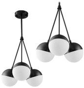 Toolight - Stropné svietidlo 3xE27, čierna-biela, OSW-05365