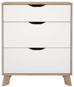 Biela/v prírodnej farbe komoda v dekore duba 79x92x40 cm Ikast – Tvilum