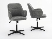 Sada 2 ks sivého kancelárskeho kresla NERIS