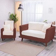 Prikrývky SHERPA krémové sedacia súprava