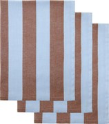 House Doctor Bavlnená utierka Light Blue / Brown – set 3 ks