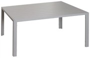 Záhradný stôl HWC-N40, hliník, 140x80cm - svetlo sivá